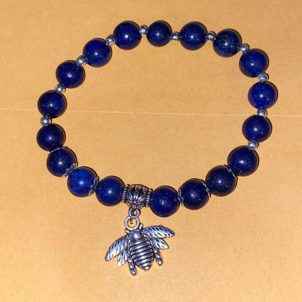 Lapis lazuil Crystal Bee Bracelet